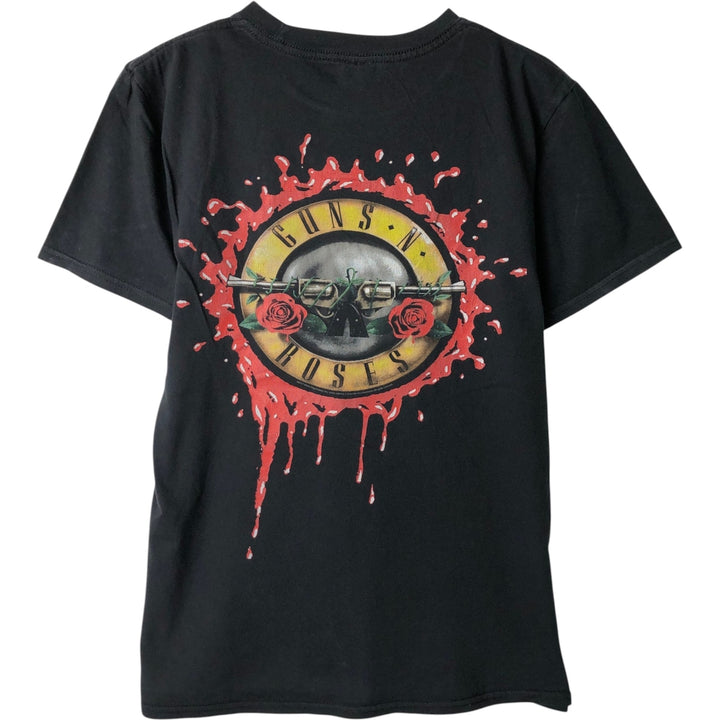 GUNS N' ROSES Guns N' Roses Band T-shirt Band Tee Men's M size cotton black type Vintage Second Hand