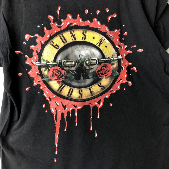 GUNS N' ROSES Guns N' Roses Band T-shirt Band Tee Men's M size cotton black type Vintage Second Hand