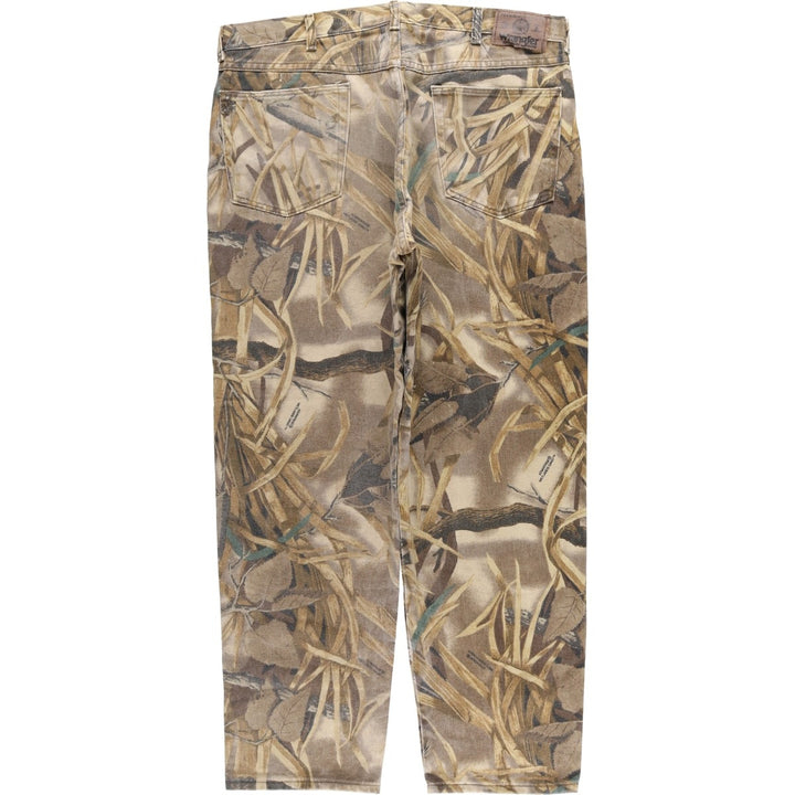 Wrangler Camouflage Pattern Realtree Camo Double Knee Tapered Denim Pants, Men's Size W38 unclear Khaki type Vintage Second Hand