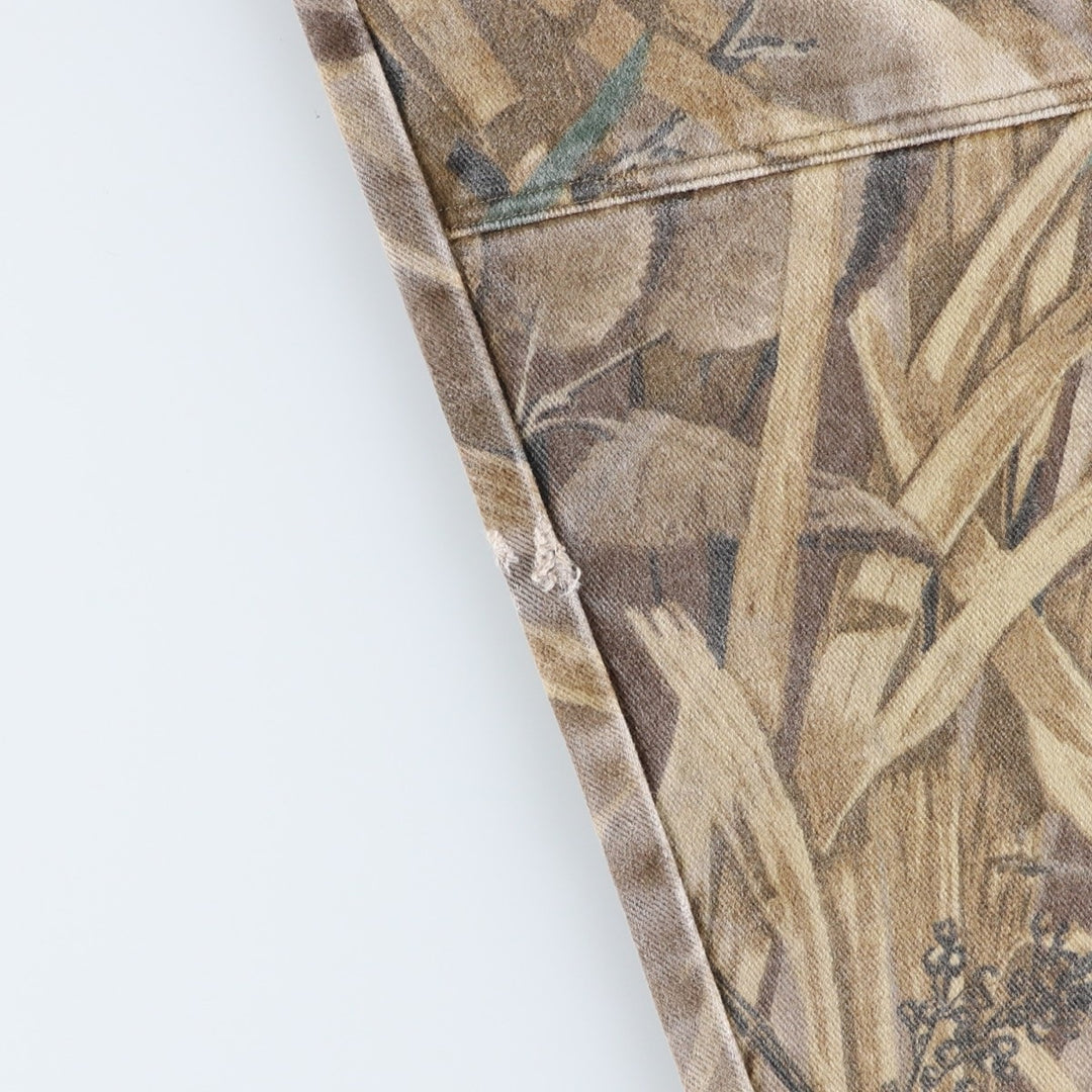 Wrangler Camouflage Pattern Realtree Camo Double Knee Tapered Denim Pants, Men's Size W38 unclear Khaki type Vintage Second Hand