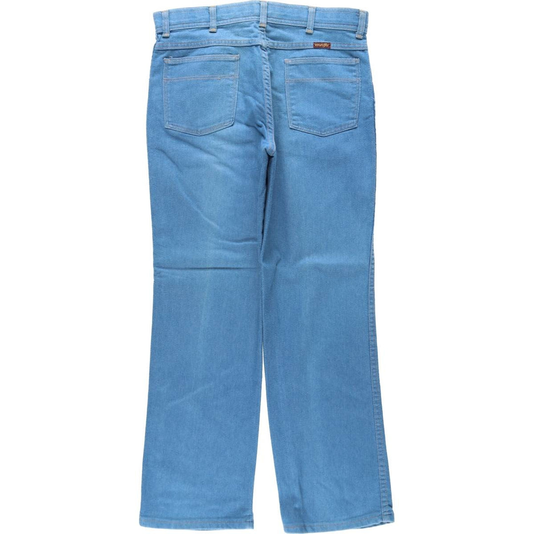 80s-90'S Wrangler Straight Denim Pants, Made in USA, Men's, W35, Vintage unclear blue type Vintage Second Hand