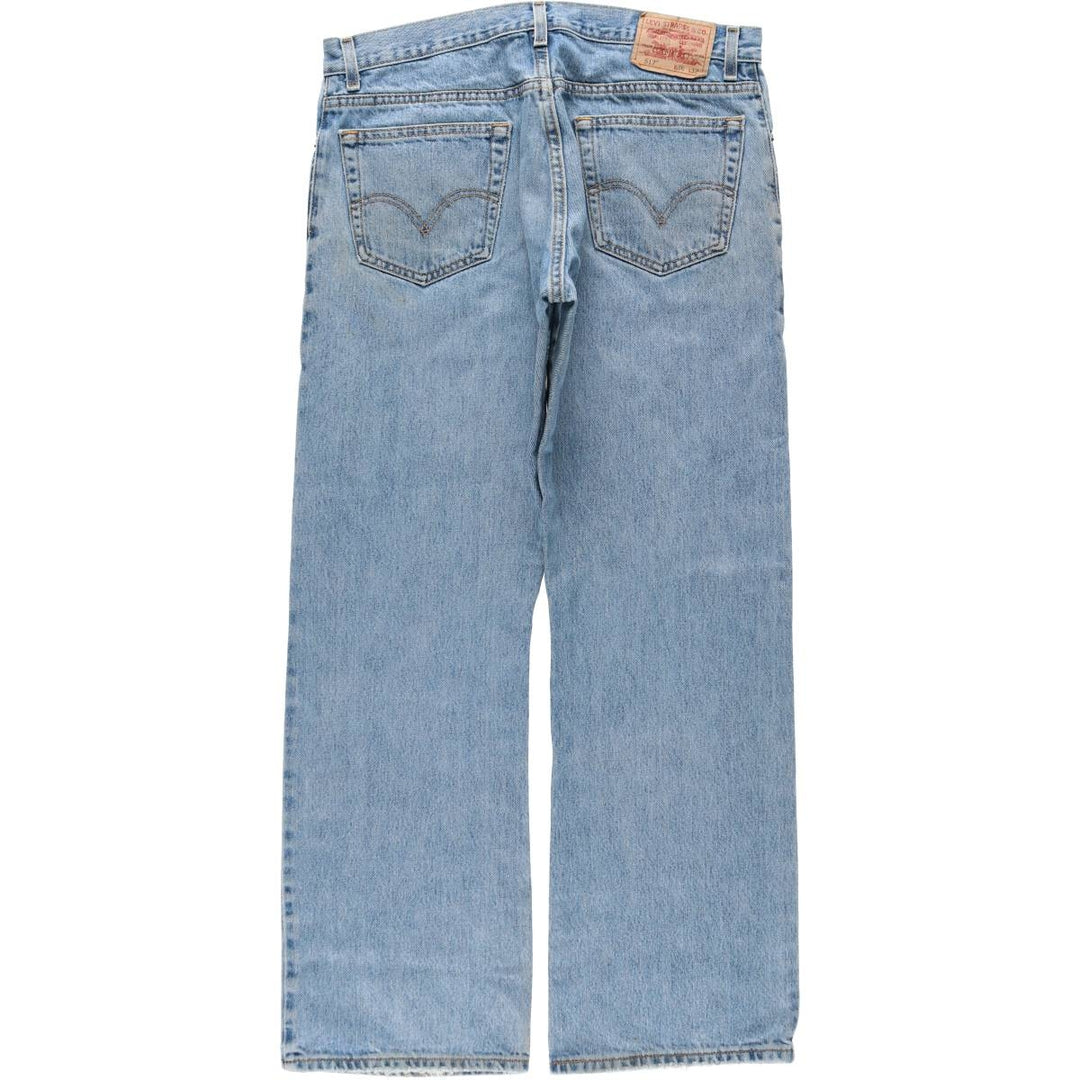 00'S Levi's 517 BOOT CUT Bootcut denim pants for men, size w35 cotton blue type Vintage Second Hand
