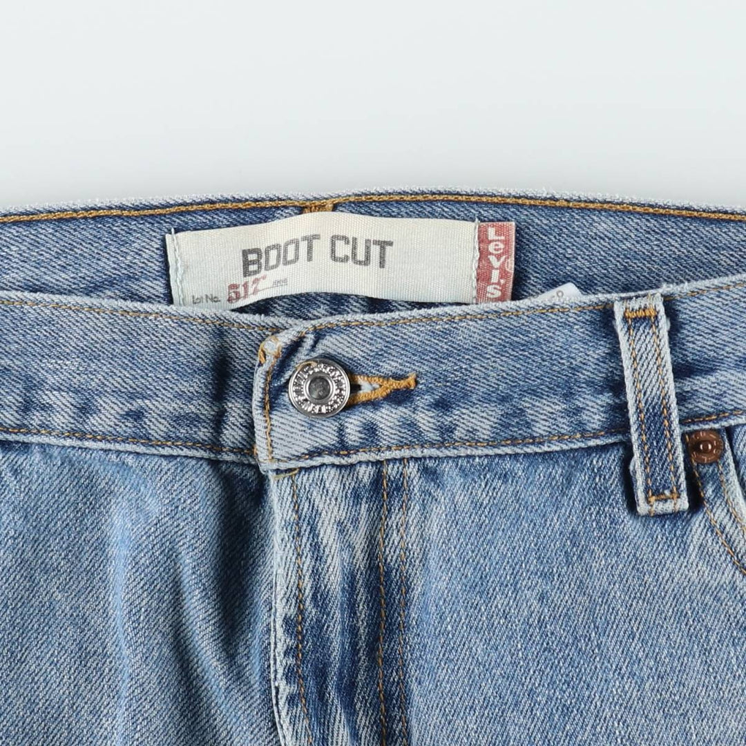 00'S Levi's 517 BOOT CUT Bootcut denim pants for men, size w35 cotton blue type Vintage Second Hand