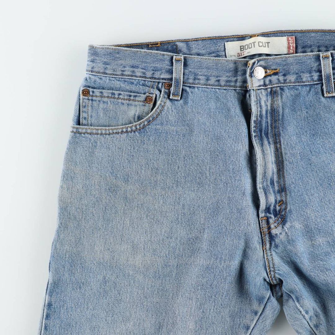 00'S Levi's 517 BOOT CUT Bootcut denim pants for men, size w35 cotton blue type Vintage Second Hand