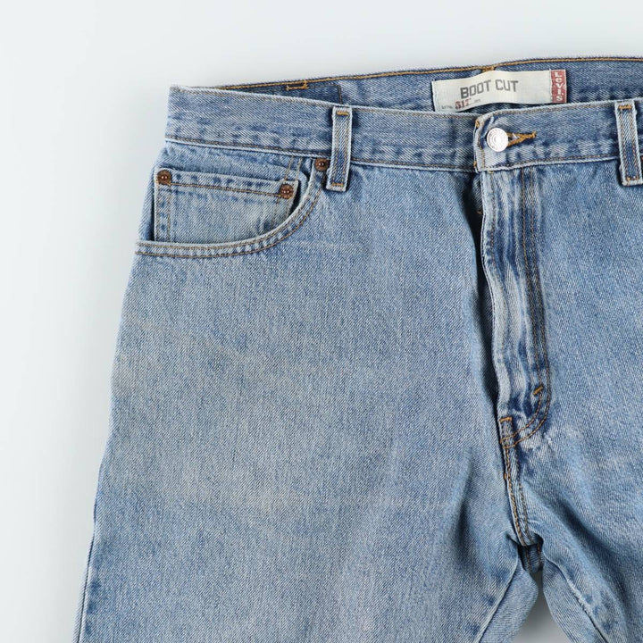 00'S Levi's 517 BOOT CUT Bootcut denim pants for men, size w35 cotton blue type Vintage Second Hand