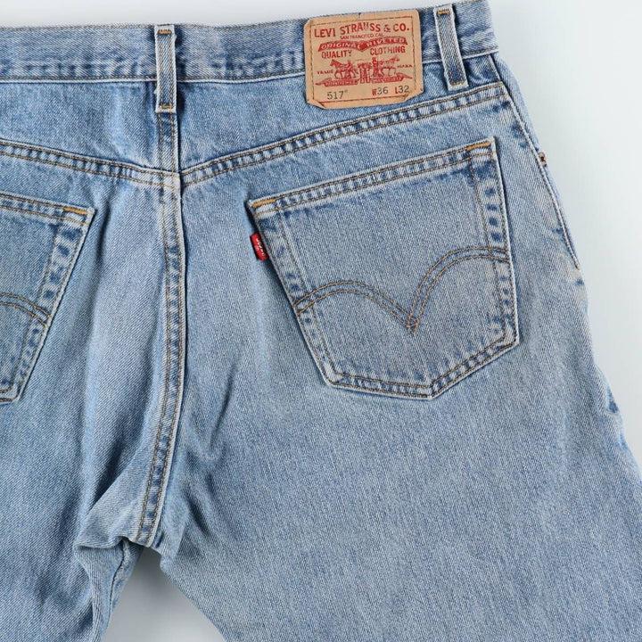 00'S Levi's 517 BOOT CUT Bootcut denim pants for men, size w35 cotton blue type Vintage Second Hand