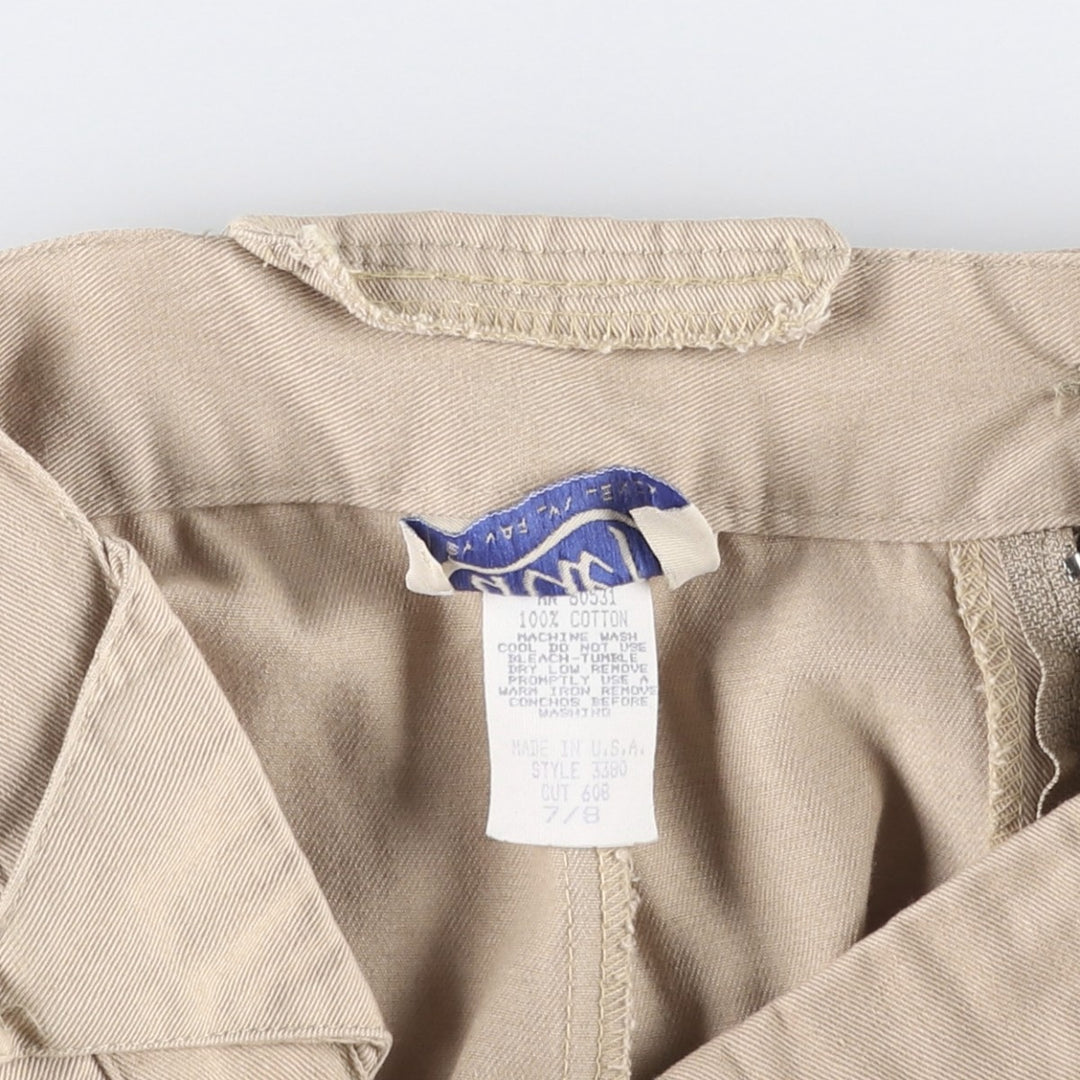~90'S Circle T By Marilyn Lenox Puff Hem Chino Cotton Half-Length A-Line Skirt, Made in USA, Women's Size M (approx.) cotton Beige type Vintage Second Hand