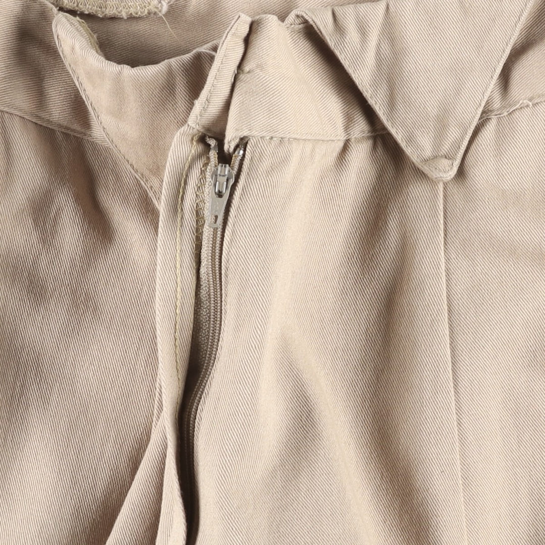 ~90'S Circle T By Marilyn Lenox Puff Hem Chino Cotton Half-Length A-Line Skirt, Made in USA, Women's Size M (approx.) cotton Beige type Vintage Second Hand