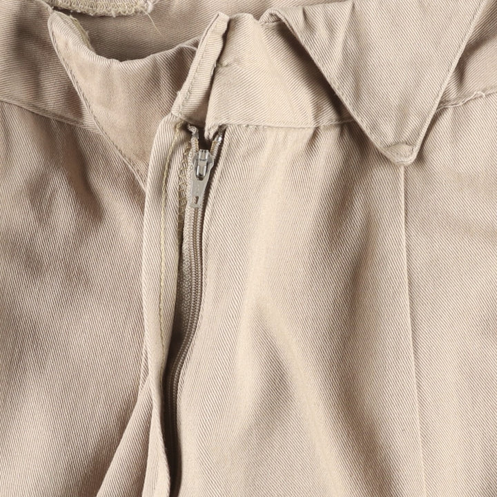 ~90'S Circle T By Marilyn Lenox Puff Hem Chino Cotton Half-Length A-Line Skirt, Made in USA, Women's Size M (approx.) cotton Beige type Vintage Second Hand