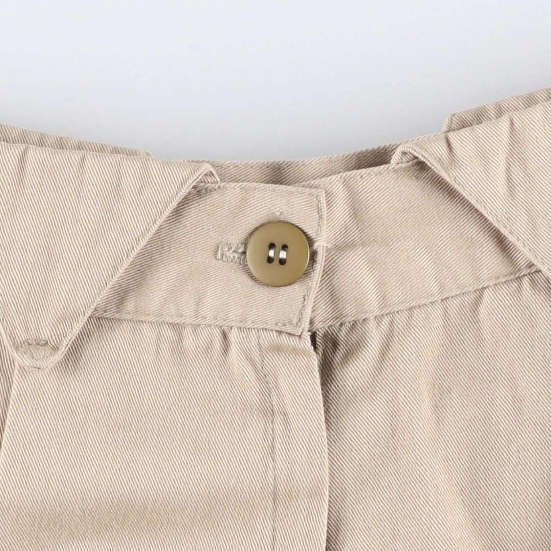 ~90'S Circle T By Marilyn Lenox Puff Hem Chino Cotton Half-Length A-Line Skirt, Made in USA, Women's Size M (approx.) cotton Beige type Vintage Second Hand