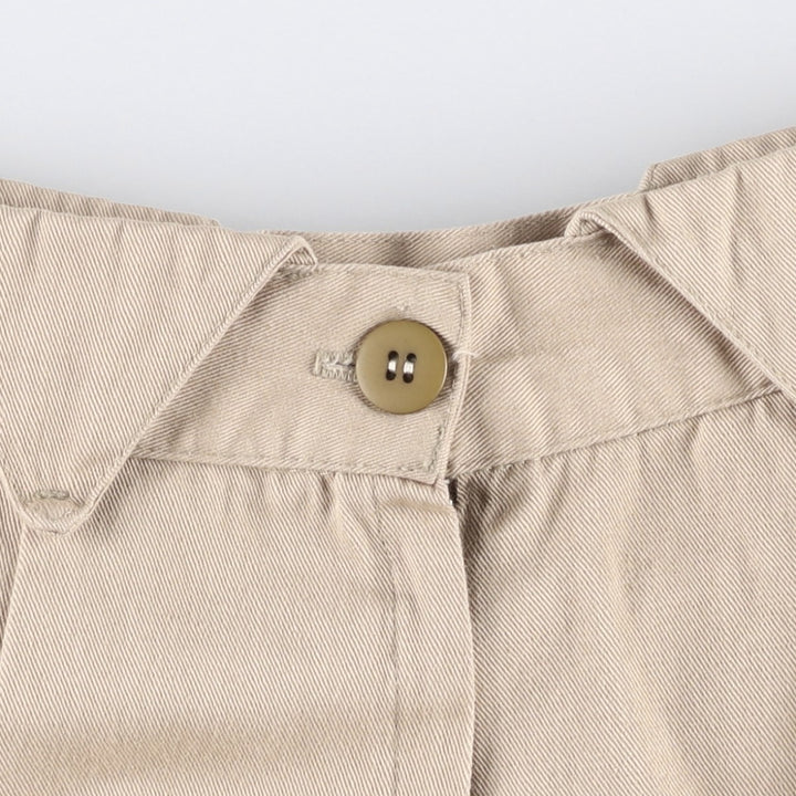 ~90'S Circle T By Marilyn Lenox Puff Hem Chino Cotton Half-Length A-Line Skirt, Made in USA, Women's Size M (approx.) cotton Beige type Vintage Second Hand