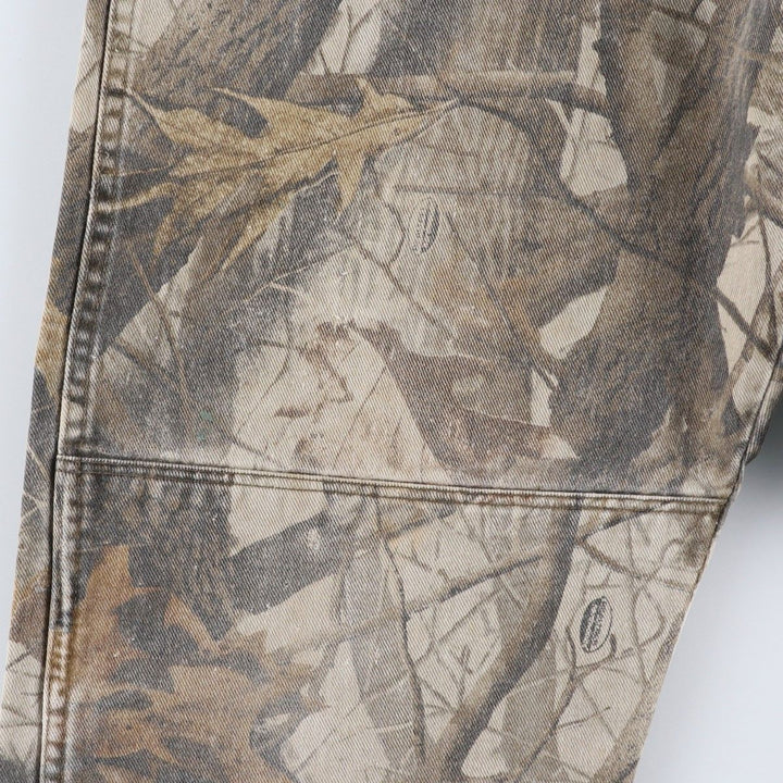 Wrangler Camouflage Pattern Realtree Camo Tapered Denim Pants, Men's Size W39 cotton Khaki type Vintage Second Hand