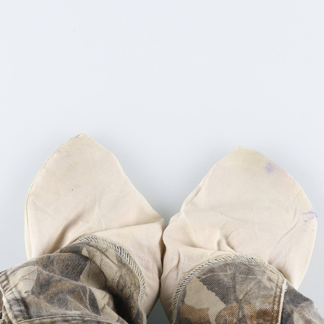 Wrangler Camouflage Pattern Realtree Camo Tapered Denim Pants, Men's Size W39 cotton Khaki type Vintage Second Hand