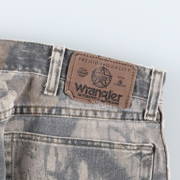 Wrangler Camouflage Pattern Realtree Camo Tapered Denim Pants, Men's Size W33 unclear Khaki type Vintage Second Hand