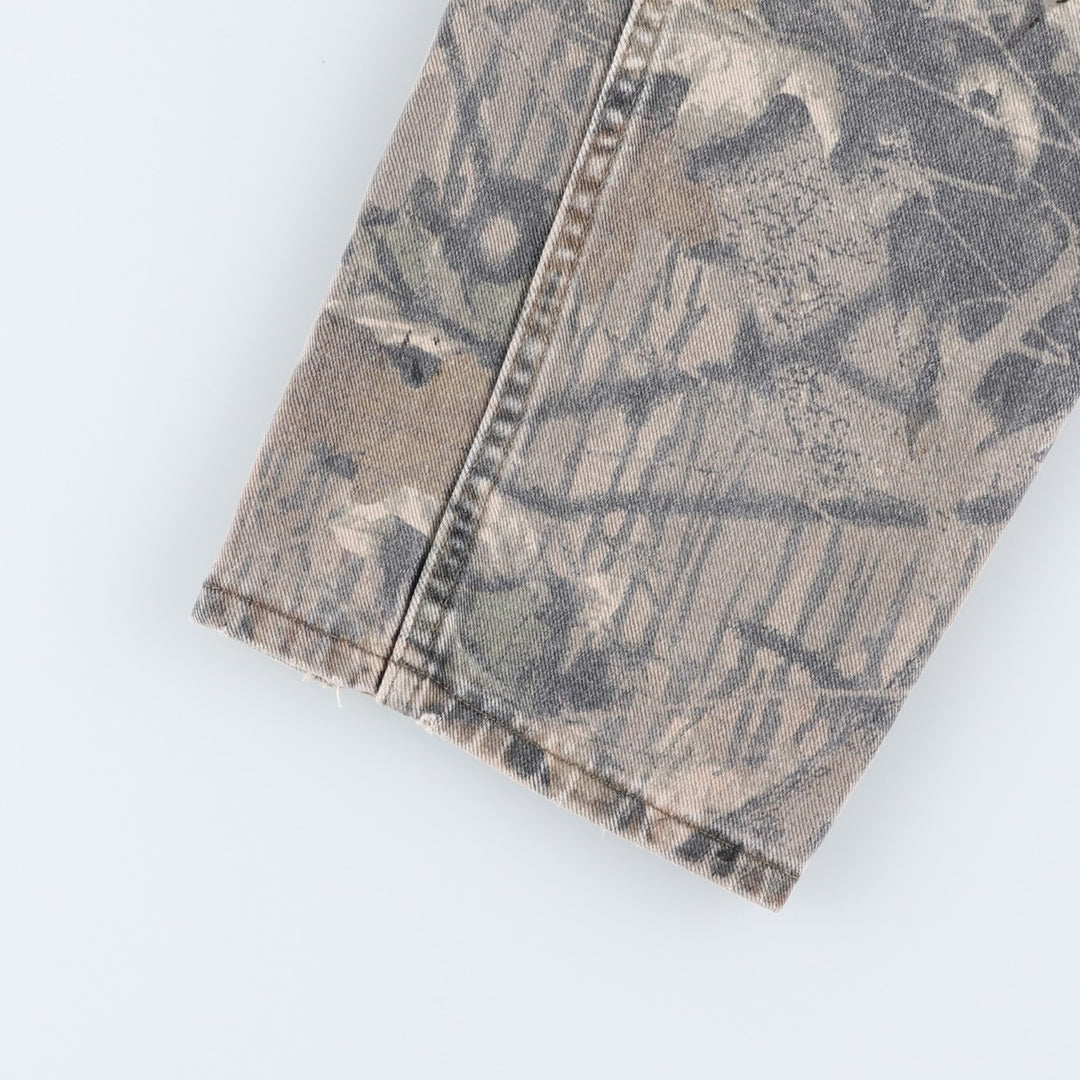 Wrangler Camouflage Pattern Realtree Camo Tapered Denim Pants, Men's Size W33 unclear Khaki type Vintage Second Hand