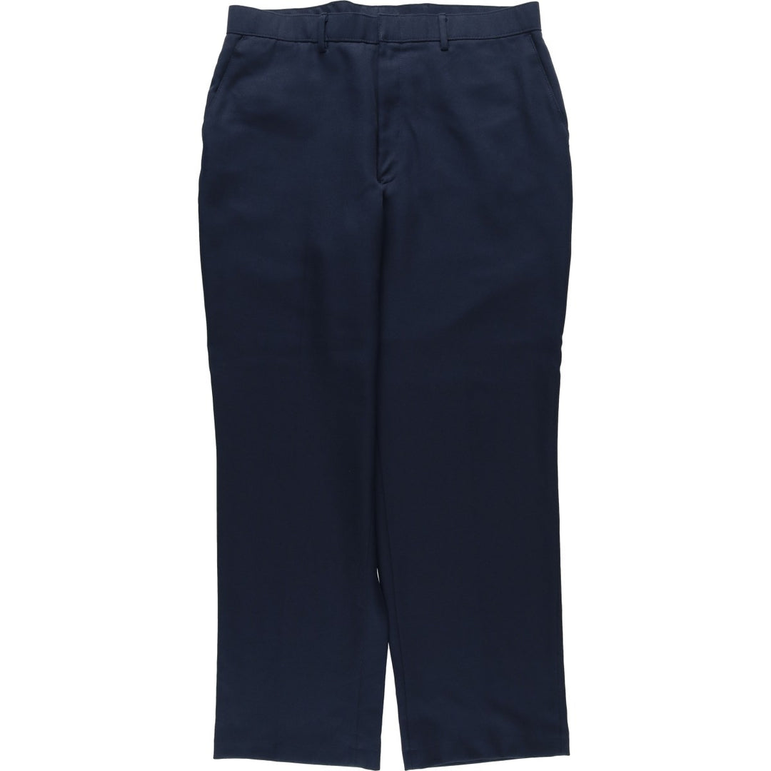 Vintage men's slacks from the 70s-80s, size W35. polyester navy blue type Vintage Second Hand
