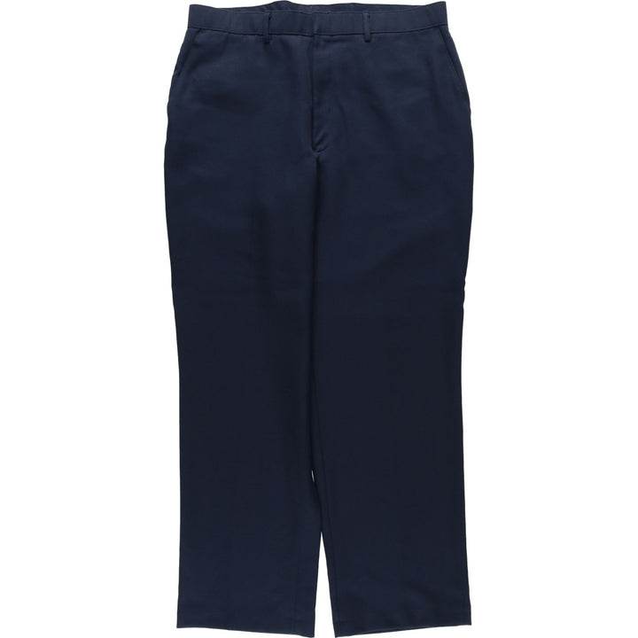 Vintage men's slacks from the 70s-80s, size W35. polyester navy blue type Vintage Second Hand
