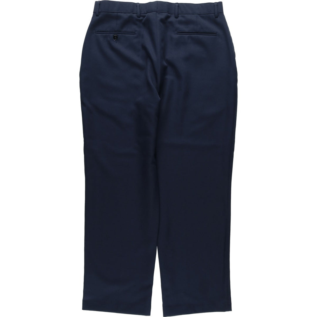 Vintage men's slacks from the 70s-80s, size W35. polyester navy blue type Vintage Second Hand