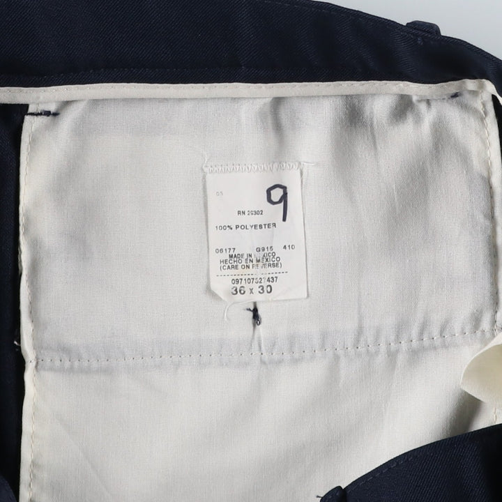Vintage men's slacks from the 70s-80s, size W35. polyester navy blue type Vintage Second Hand