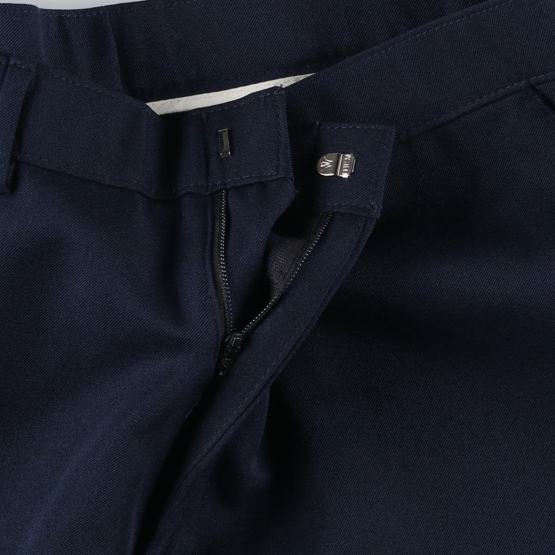 Vintage men's slacks from the 70s-80s, size W35. polyester navy blue type Vintage Second Hand