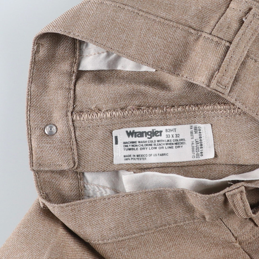 Vintage 90s-00'S Wrangler Dress Jeans, Men's Size W32 (approx.) polyester brown type Vintage Second Hand