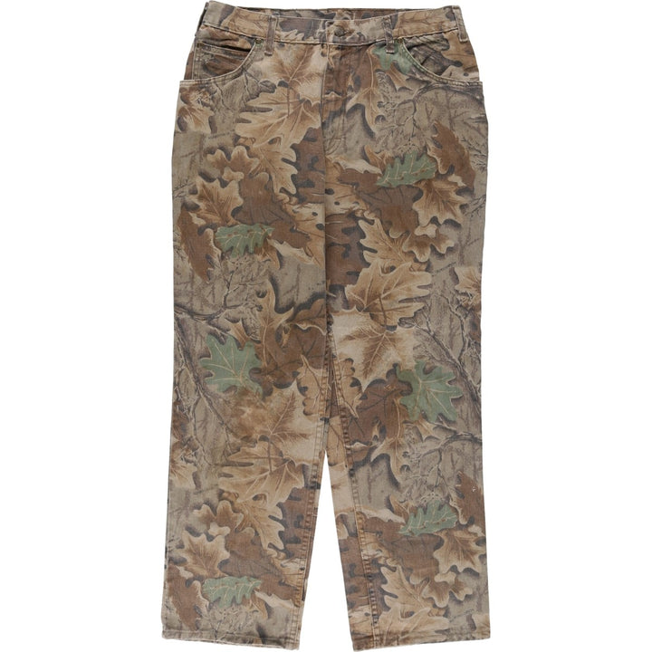 Realtree Camo Denim Pants, Made in USA, Men's Size W32 cotton multicolor Vintage Second Hand