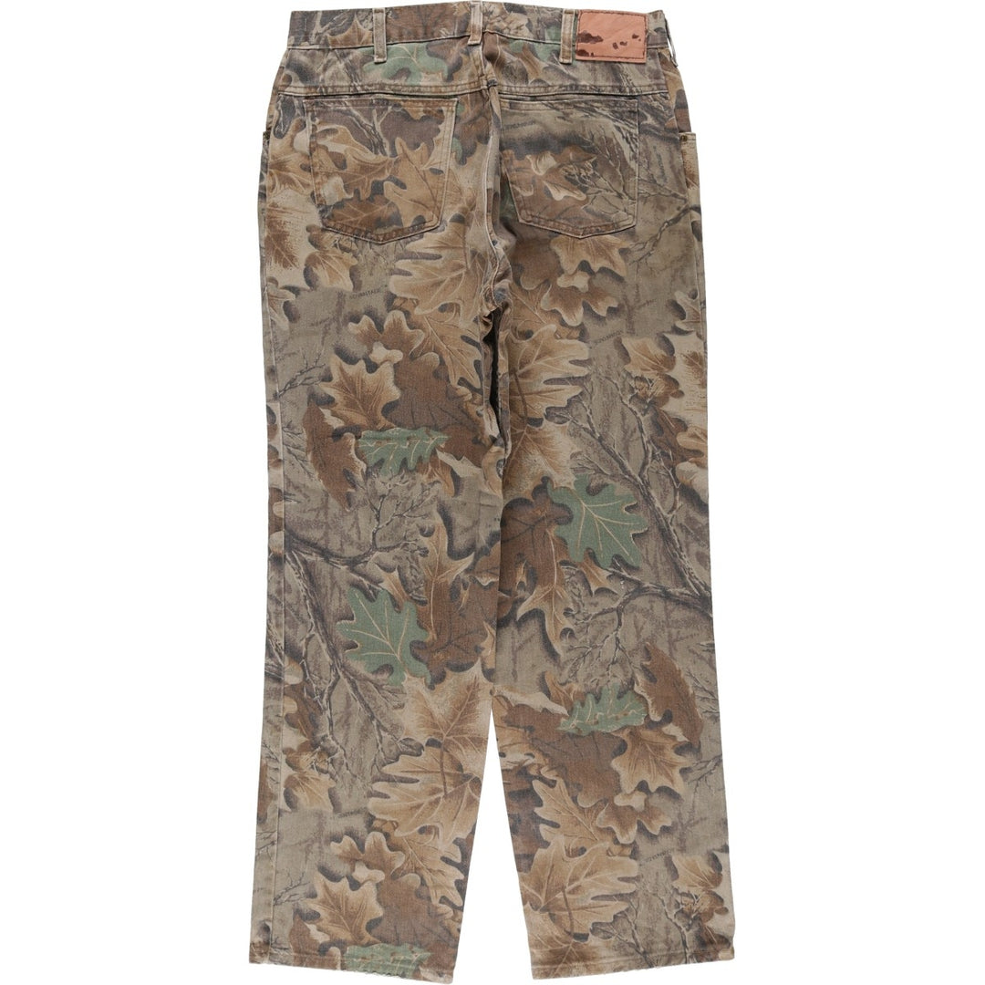 Realtree Camo Denim Pants, Made in USA, Men's Size W32 cotton multicolor Vintage Second Hand