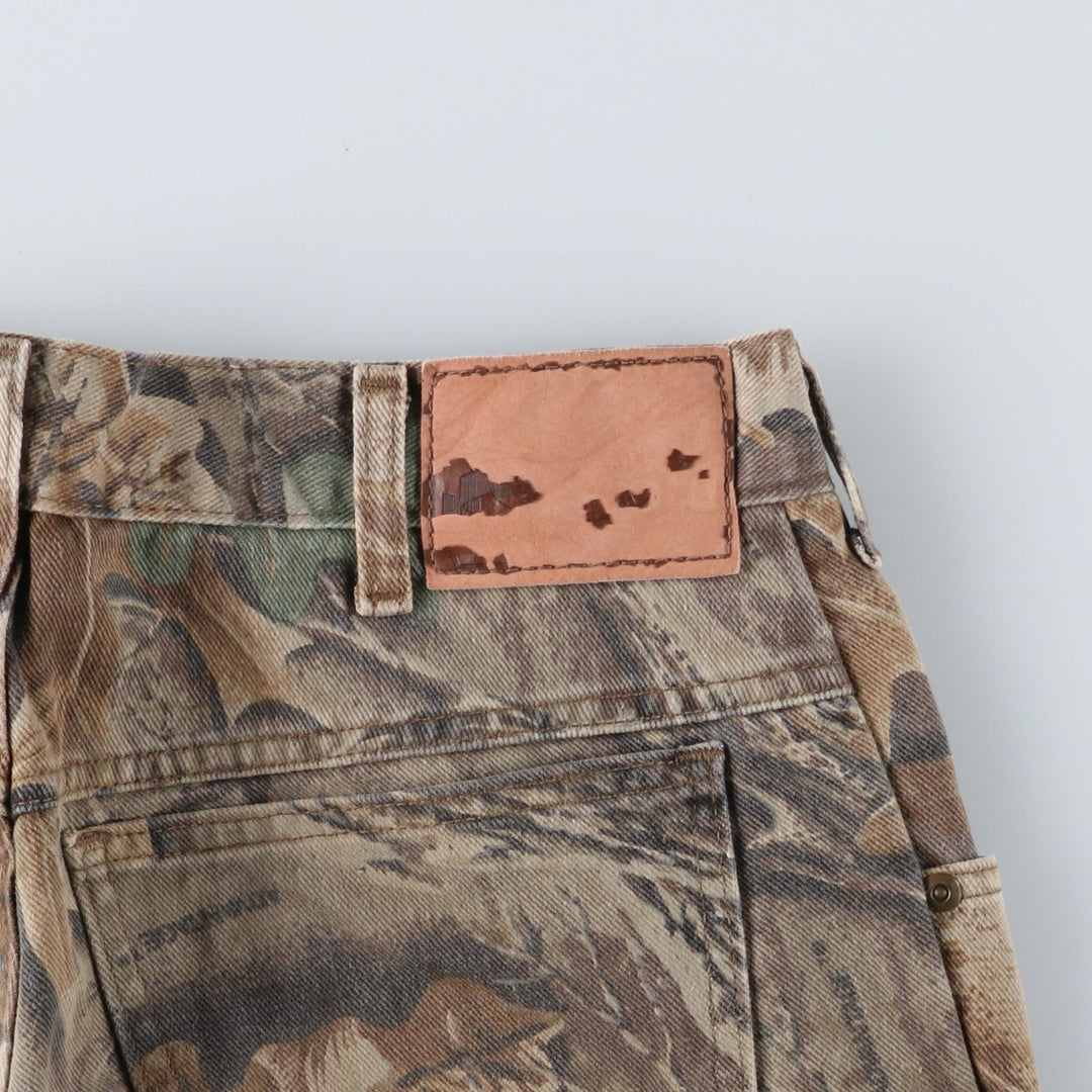 Realtree Camo Denim Pants, Made in USA, Men's Size W32 cotton multicolor Vintage Second Hand