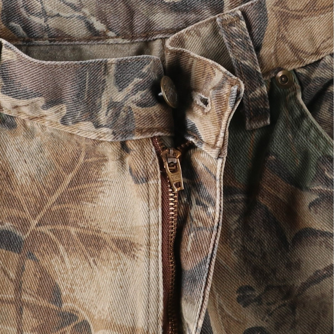 Realtree Camo Denim Pants, Made in USA, Men's Size W32 cotton multicolor Vintage Second Hand