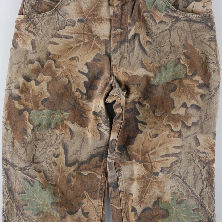 Realtree Camo Denim Pants, Made in USA, Men's Size W32 cotton multicolor Vintage Second Hand