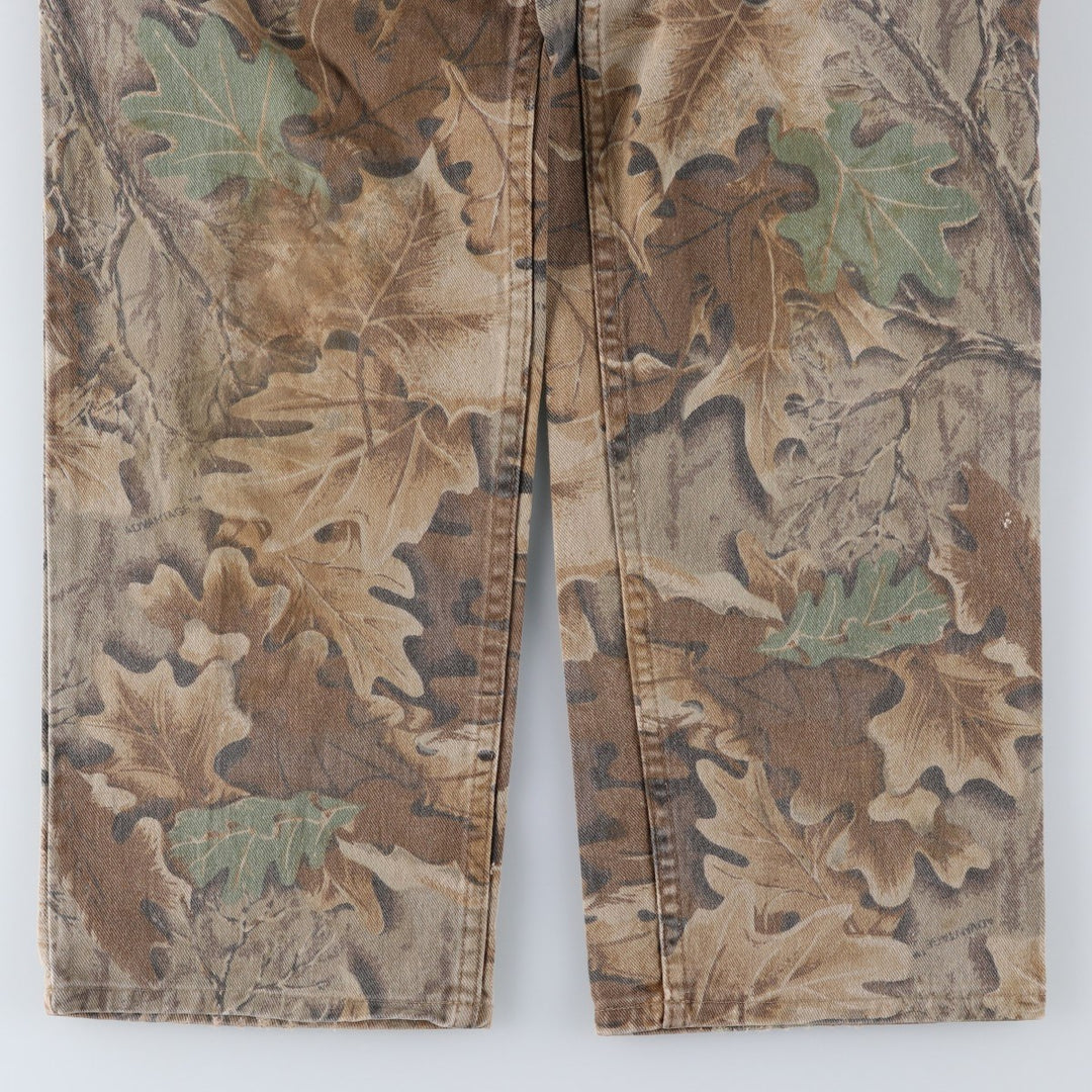 Realtree Camo Denim Pants, Made in USA, Men's Size W32 cotton multicolor Vintage Second Hand