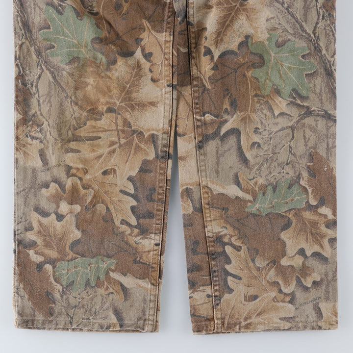Realtree Camo Denim Pants, Made in USA, Men's Size W32 cotton multicolor Vintage Second Hand