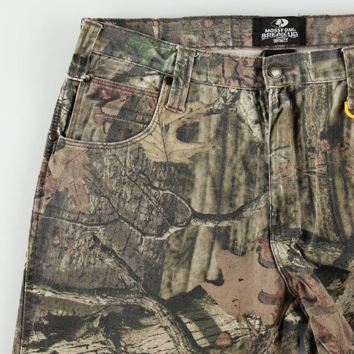 Civilian-made MOSSY OAK BREAK-UP INFINITY camouflage pattern Real Tree camo military pants, men's size W36 (approx.) cotton Khaki type Vintage Second Hand