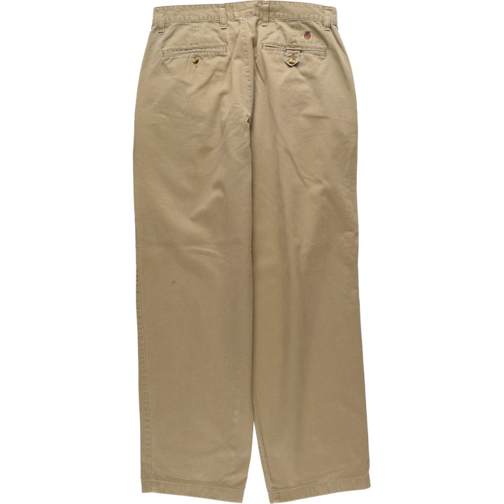 1990'S Tommy Hilfiger Two-Pleat Chino Pants, Men's Size W32 (approx.), Vintage cotton Beige type Vintage Second Hand