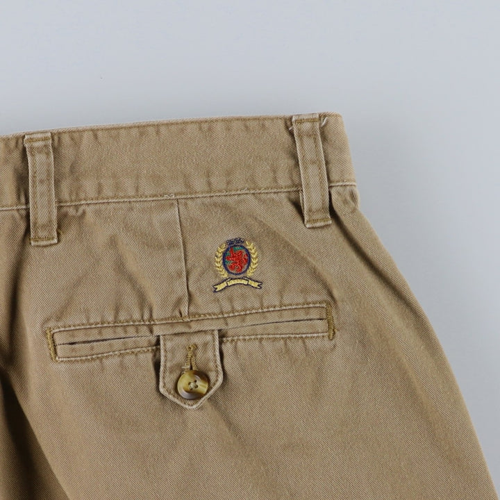 1990'S Tommy Hilfiger Two-Pleat Chino Pants, Men's Size W32 (approx.), Vintage cotton Beige type Vintage Second Hand
