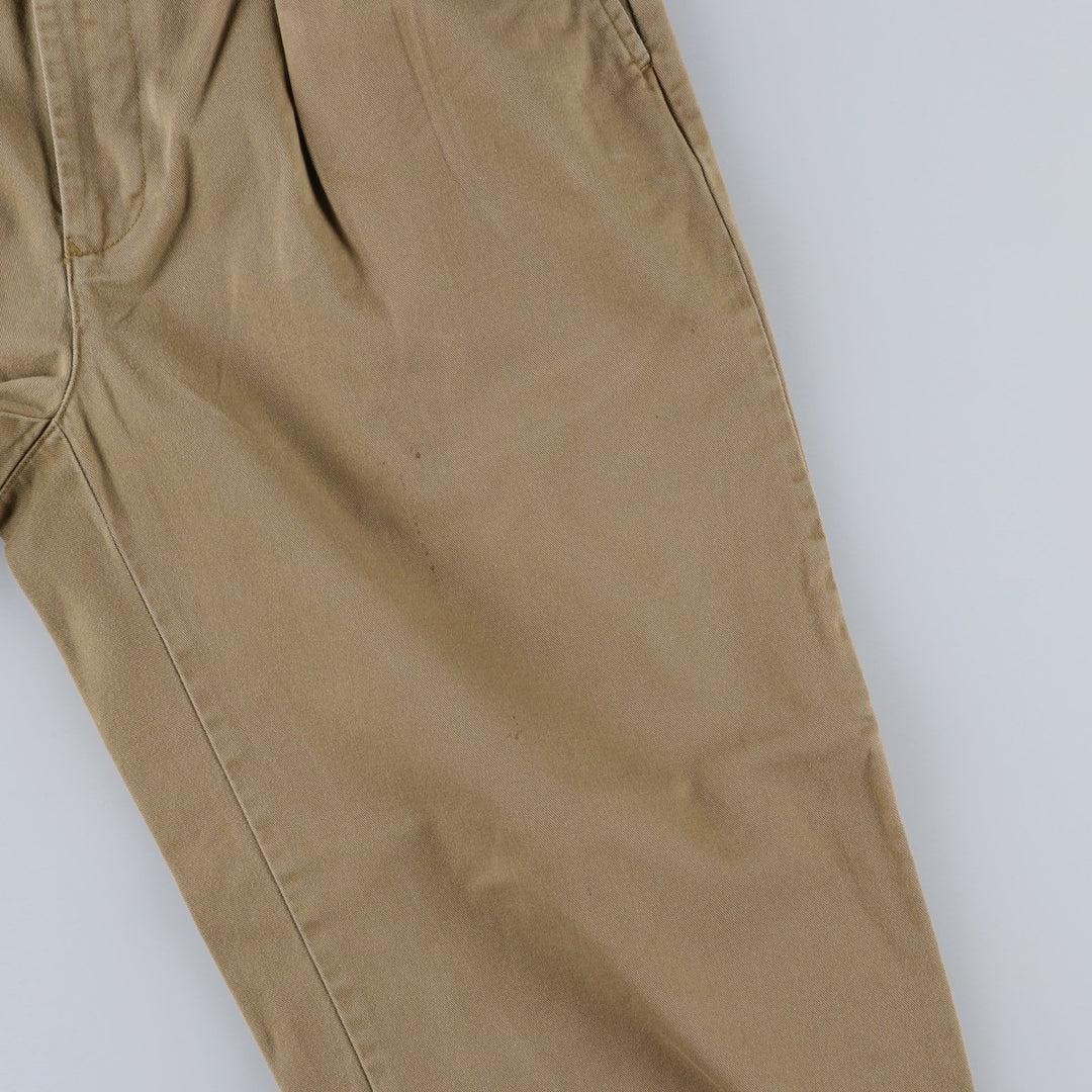 1990'S Tommy Hilfiger Two-Pleat Chino Pants, Men's Size W32 (approx.), Vintage cotton Beige type Vintage Second Hand