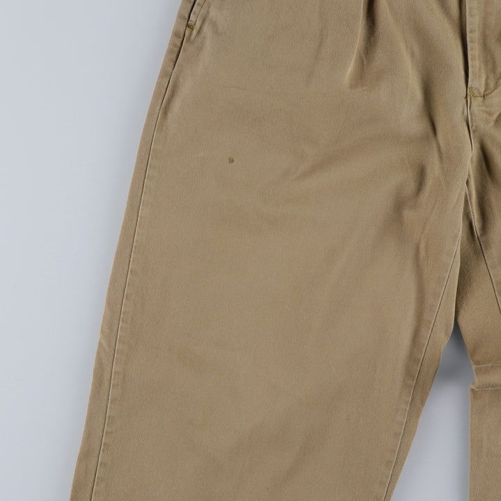 1990'S Tommy Hilfiger Two-Pleat Chino Pants, Men's Size W32 (approx.), Vintage cotton Beige type Vintage Second Hand