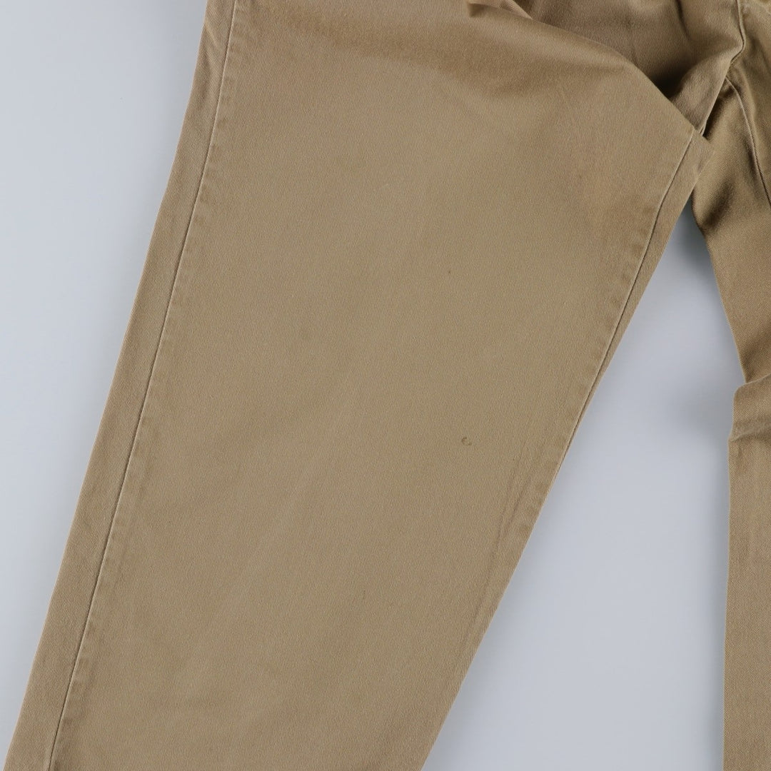 1990'S Tommy Hilfiger Two-Pleat Chino Pants, Men's Size W32 (approx.), Vintage cotton Beige type Vintage Second Hand