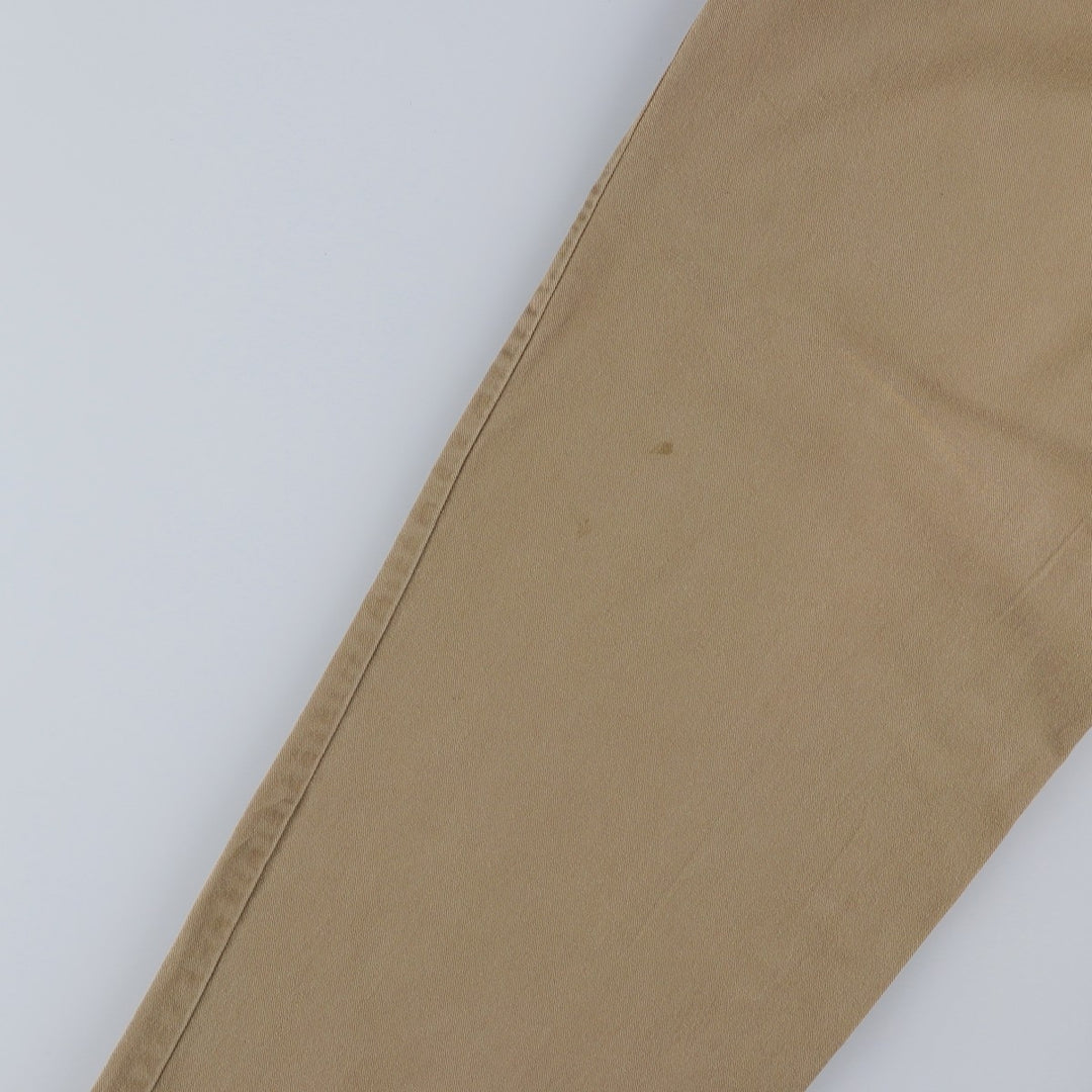 1990'S Tommy Hilfiger Two-Pleat Chino Pants, Men's Size W32 (approx.), Vintage cotton Beige type Vintage Second Hand