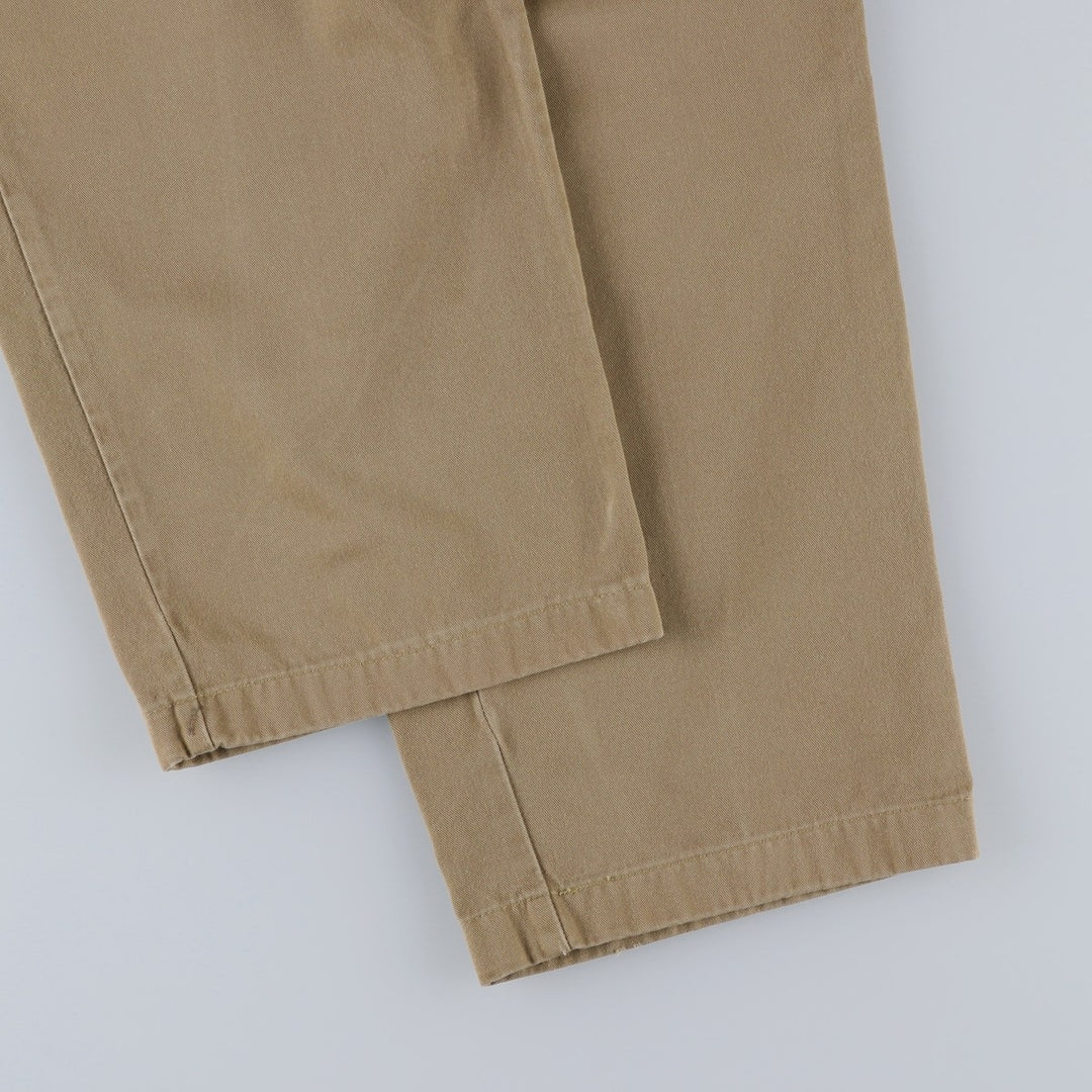 1990'S Tommy Hilfiger Two-Pleat Chino Pants, Men's Size W32 (approx.), Vintage cotton Beige type Vintage Second Hand