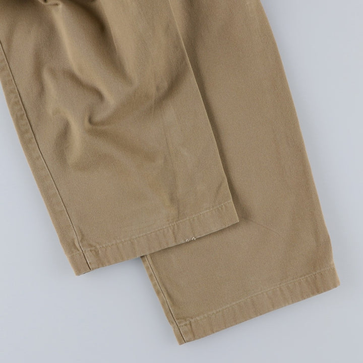 1990'S Tommy Hilfiger Two-Pleat Chino Pants, Men's Size W32 (approx.), Vintage cotton Beige type Vintage Second Hand