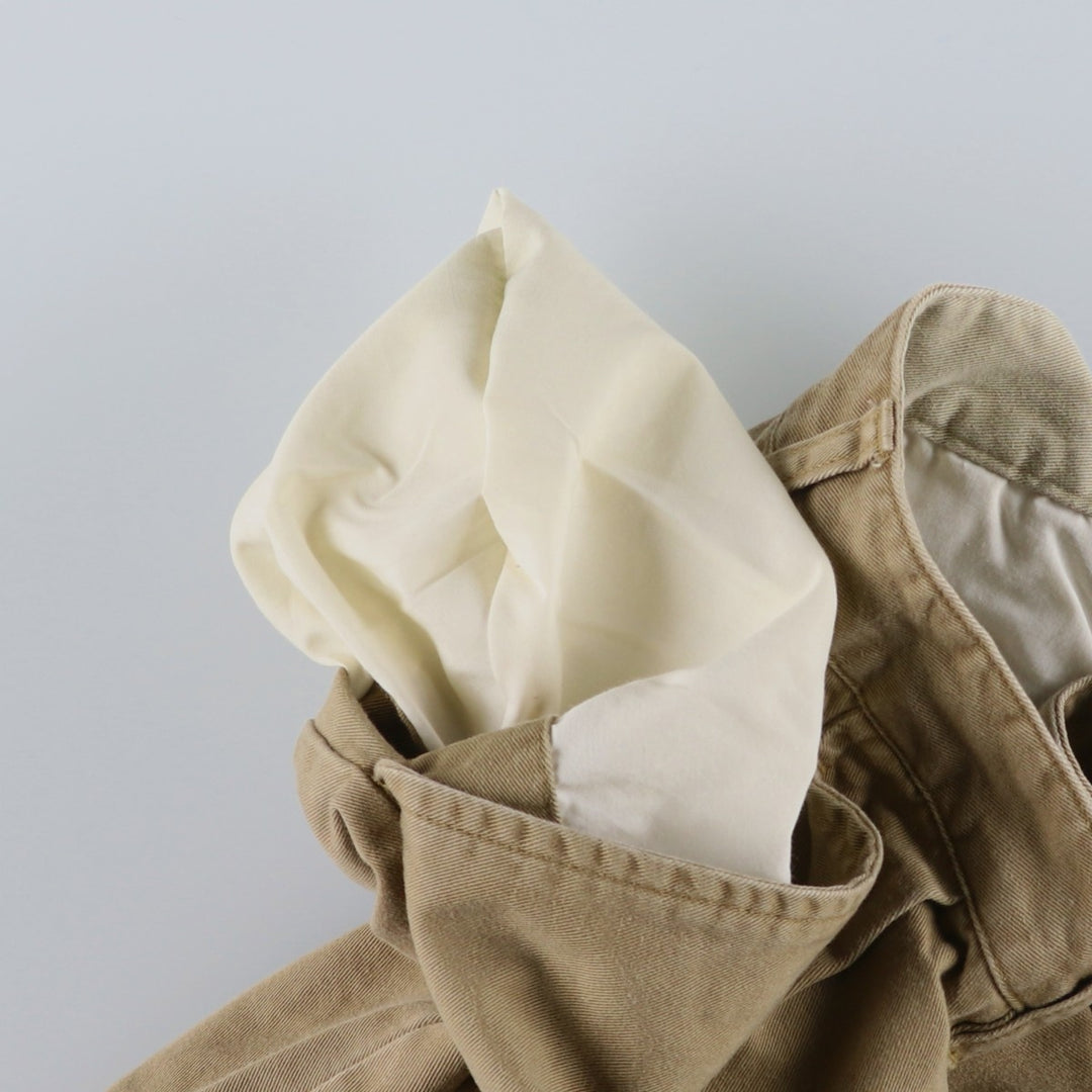 1990'S Tommy Hilfiger Two-Pleat Chino Pants, Men's Size W32 (approx.), Vintage cotton Beige type Vintage Second Hand