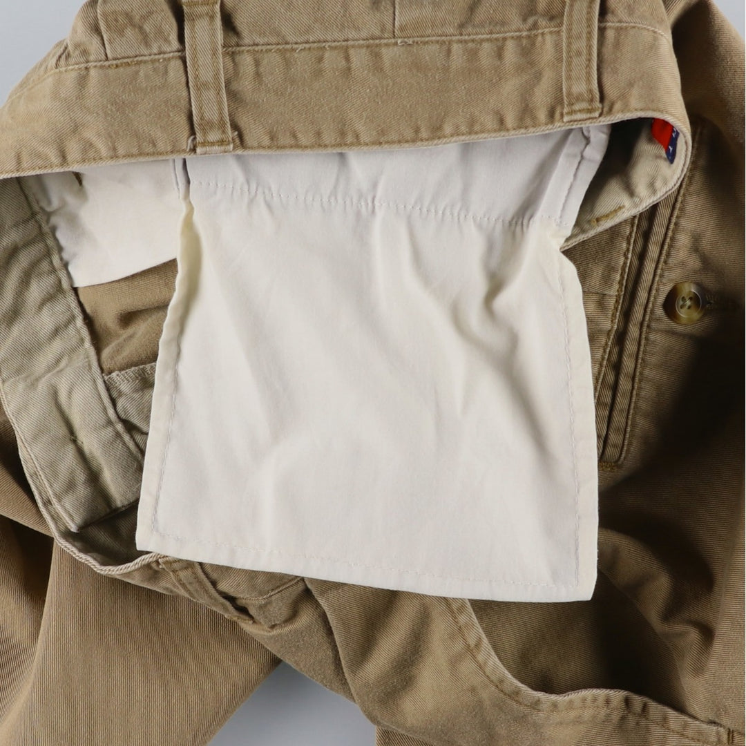 1990'S Tommy Hilfiger Two-Pleat Chino Pants, Men's Size W32 (approx.), Vintage cotton Beige type Vintage Second Hand