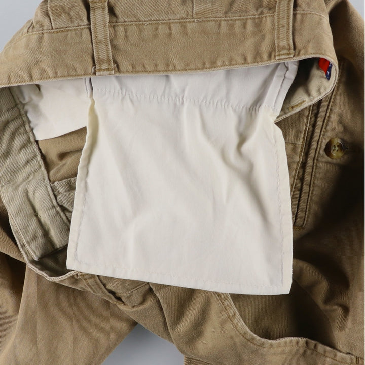 1990'S Tommy Hilfiger Two-Pleat Chino Pants, Men's Size W32 (approx.), Vintage cotton Beige type Vintage Second Hand