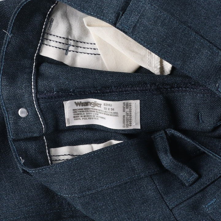 Vintage 90s-00'S Wrangler Dress Jeans, Men's Size W32 (approx.) polyester navy blue type Vintage Second Hand