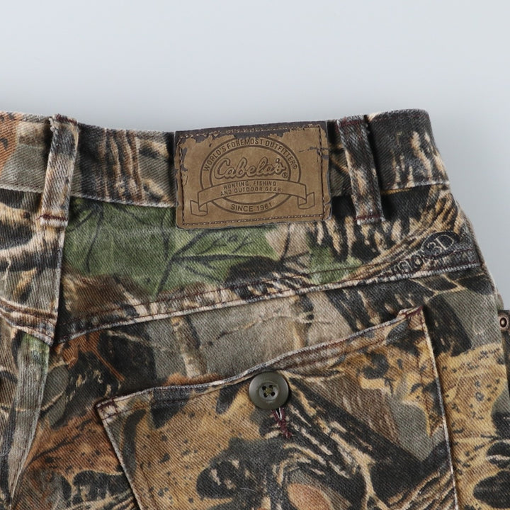 90s-00'S Cabelas Realtree Camo Denim Pants, Men's, Vintage, Size W30 cotton multicolor Vintage Second Hand