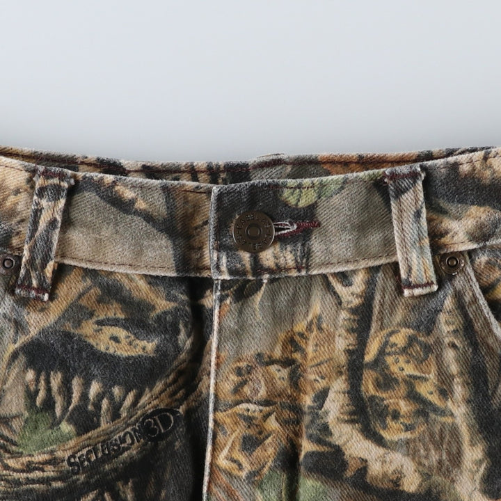 90s-00'S Cabelas Realtree Camo Denim Pants, Men's, Vintage, Size W30 cotton multicolor Vintage Second Hand