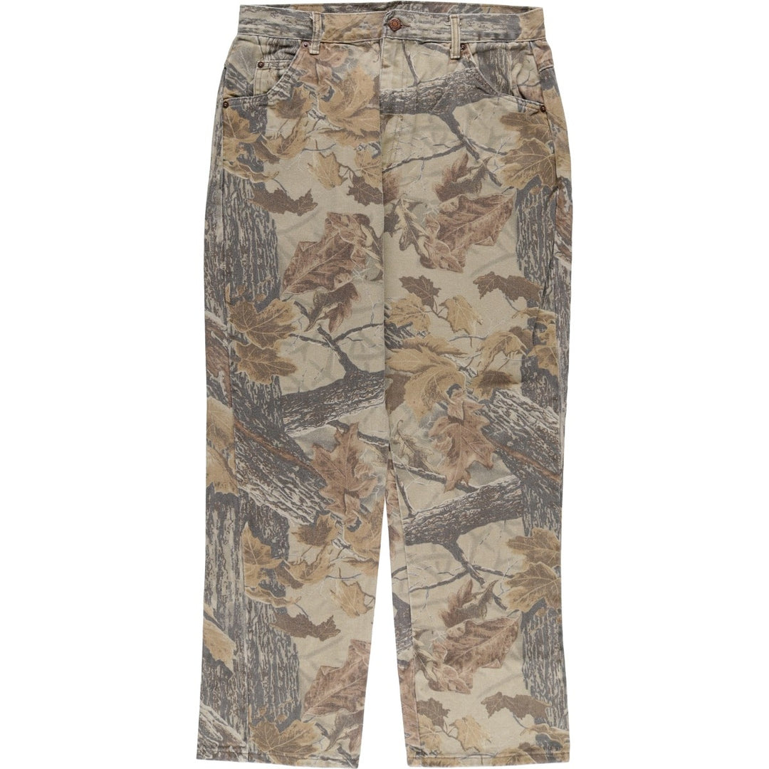 Duxbak Realtree Camo Denim Pants, Made in USA, Men's Size W34 cotton multicolor Vintage Second Hand