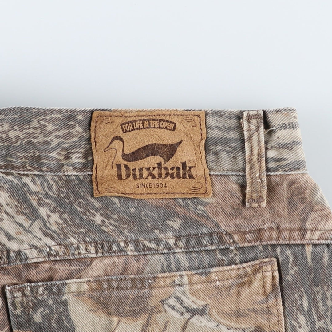 Duxbak Realtree Camo Denim Pants, Made in USA, Men's Size W34 cotton multicolor Vintage Second Hand