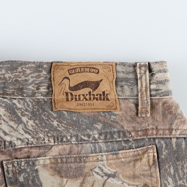 Duxbak Realtree Camo Denim Pants, Made in USA, Men's Size W34 cotton multicolor Vintage Second Hand